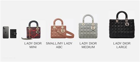 air dior size chart|lady dior size comparison.